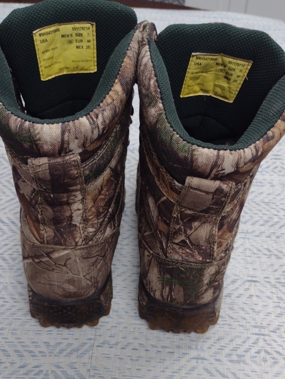 Herman Survivors Hunting Boots Size 7.5 Waterproof Realtree Camo Thinsulate 800g - Picture 4 of 16